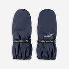 Navy Recycled PU Mitts displayed on a plain background. The waterproof mittens are perfect for outdoor play.